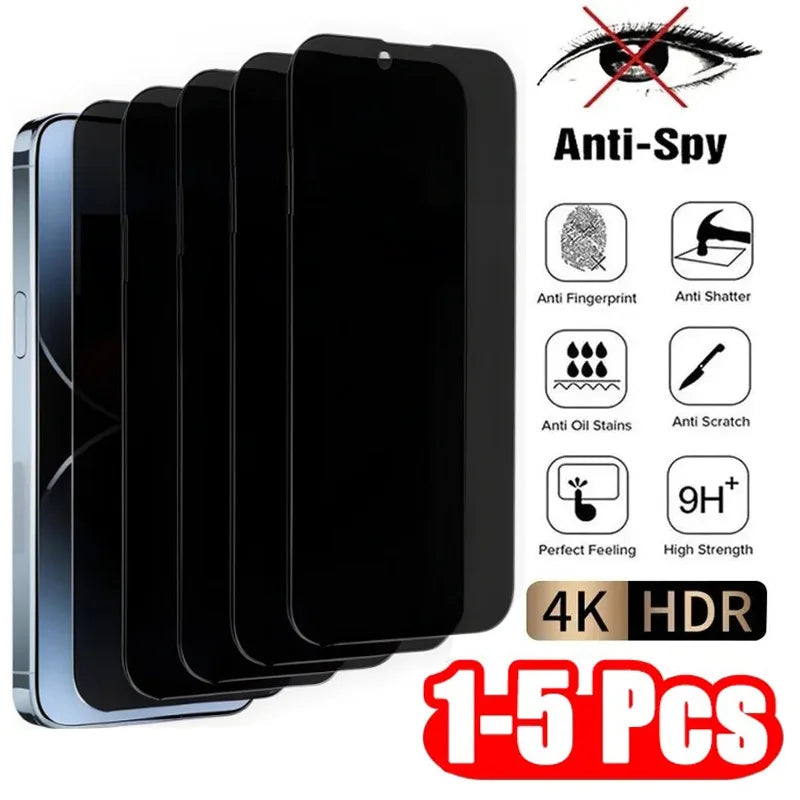 Verre Trempé Anti-Espion iPhone 12 à 17 – Pack 1 à 5 Pièces
