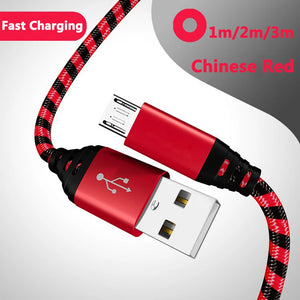 Câble Micro-USB Tressé Charge Rapide 2A – Compatible Samsung & Huawei