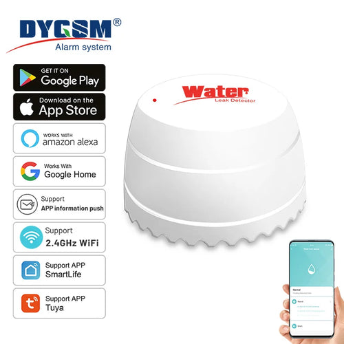 Détecteur de Fuite d’Eau WiFi Tuya – Alexa & Google Home