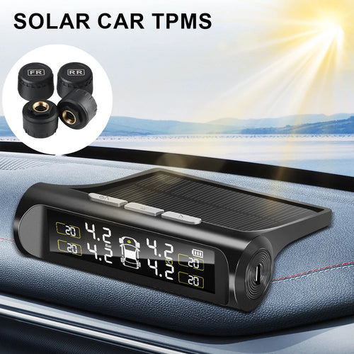 SolarGuard™ TPMS Solaire — Surveillance Pression Pneus en Temps Réel, Zéro Pile