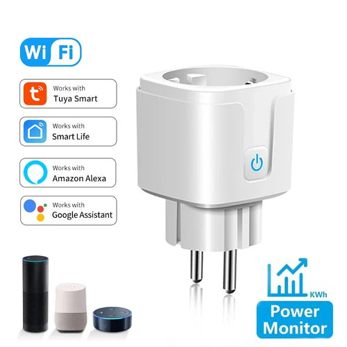 Prise Connectée WiFi 16A – Monitoring Énergie Alexa & Google Home (EU)